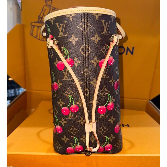 Louis Vuitton Cherries Neverfull Bag Murakami Monogram LV x TM Tote Rare NWT - Picture 6 of 14